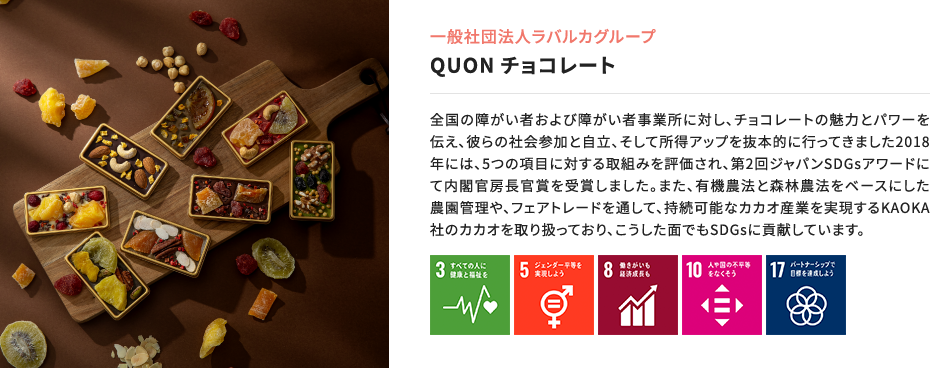 QUONチョコレートの詰め合わせギフト
